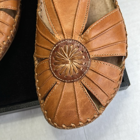 Pikolinos Puerto Vallarta natural good beautiful leather sandals sz 9.5 40 - Picture 4 of 12